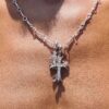 EXQUISITE DOUBLE CROSS NECKLACE - Image 5