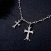 EXQUISITE DOUBLE CROSS NECKLACE - Image 6