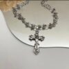 VINTAGE CROSS PENDANT (kpop punk chain) - Image 4