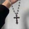 VINTAGE CROSS PENDANT (kpop punk chain) - Image 3