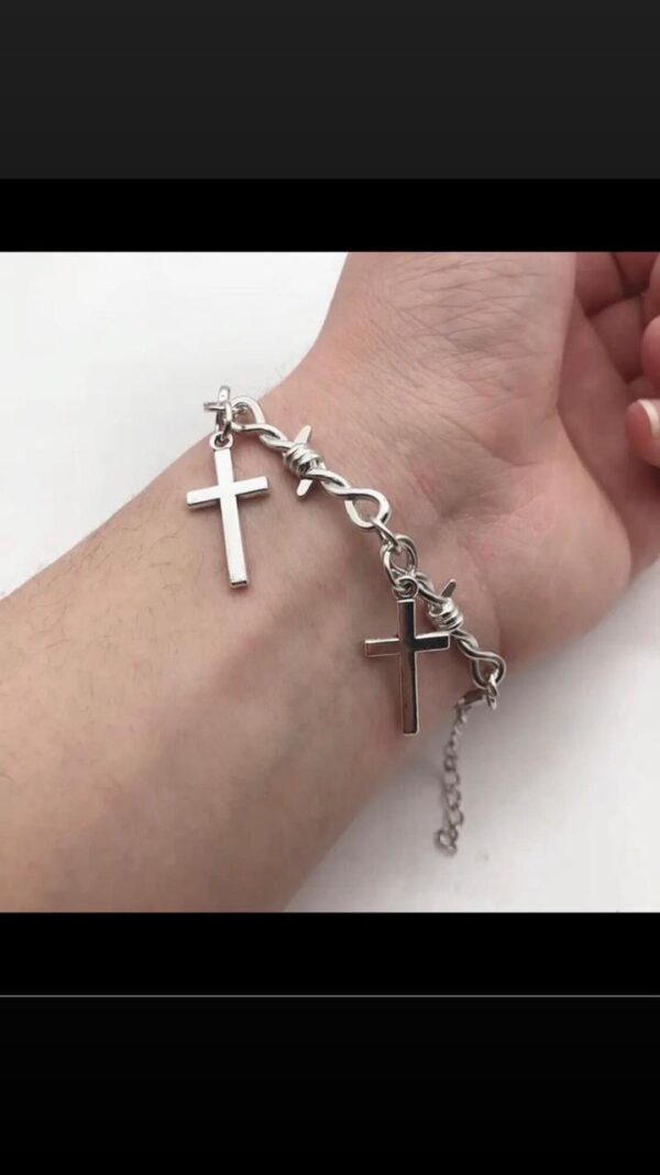 CROSS BARBED WIRED BRACELETS