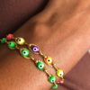 Rainbow Color Segmented Bracelet  Pride Bracelet Fashion  Wristband - Image 3